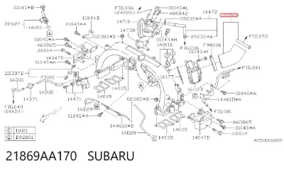 Tubo de admisión del cuerpo de mariposa SUBARU 21869AA170