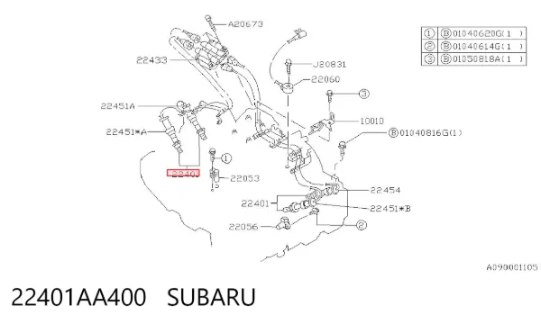 Bujía 22401AA400 Subaru