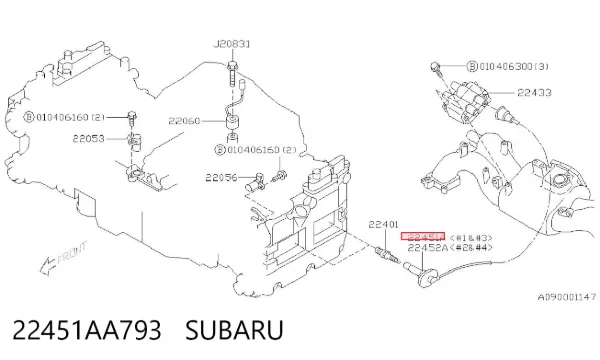 Cables de bujías 22451AA793 Subaru