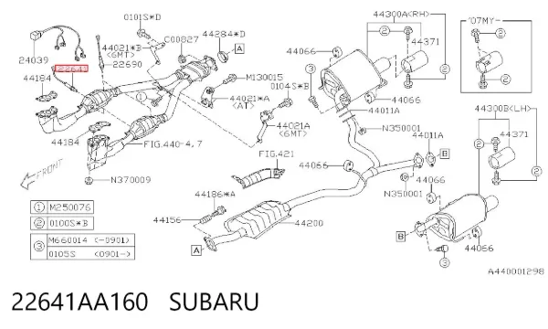 Sensor de oxígeno previo al catalizador 22641AA160 Subaru