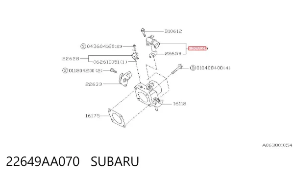 Válvula IAC 22649AA070 Subaru