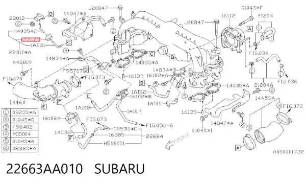  22663AA010 Subaru