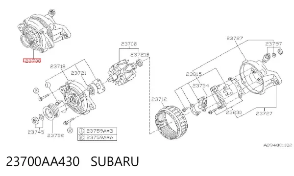 Alternador 23700AA430 Subaru