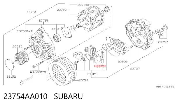 Escobillas alternador 23754AA010 Subaru