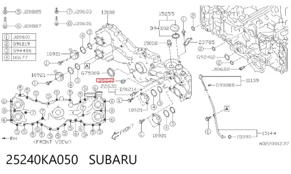 Sensor de presión de aceite 25240KA050 Subaru
