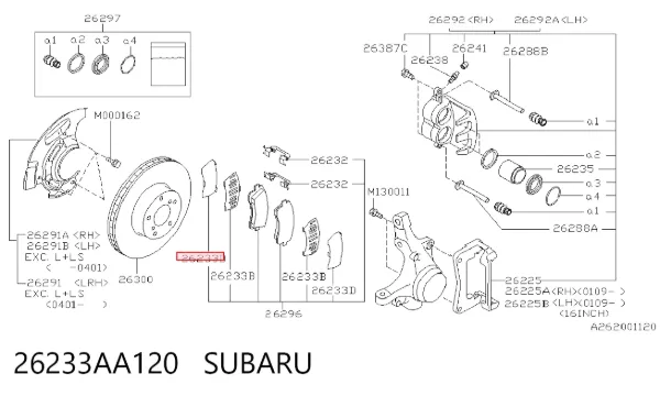  26233AA120 Subaru