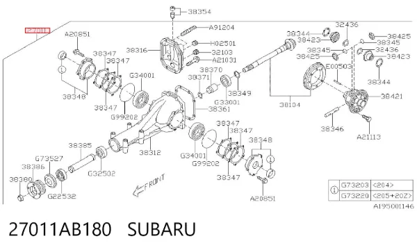 Grupo trasero Subaru Impreza III