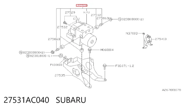 Módulo ABS Subaru Legacy II