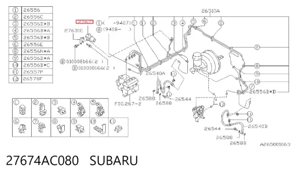 Válvula PCV 27674AC080 Subaru