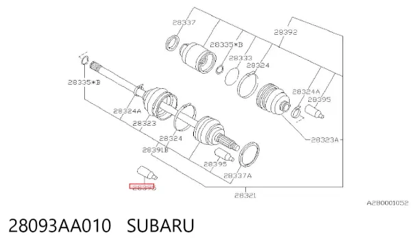 Grasa para rodamientos y juntas homocinéticas 28093AA010 Subaru