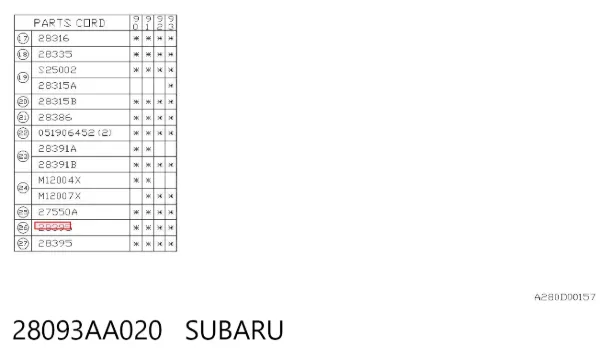 Grasa para rodamientos y juntas homocinéticas 28093AA020 Subaru