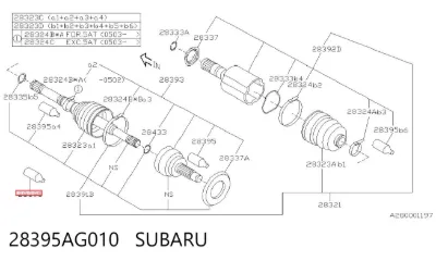 Grasa para rodamientos y juntas homocinéticas SUBARU 28395AG010