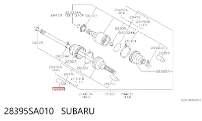 Grasa para rodamientos y juntas homocinéticas SUBARU 28395SA010