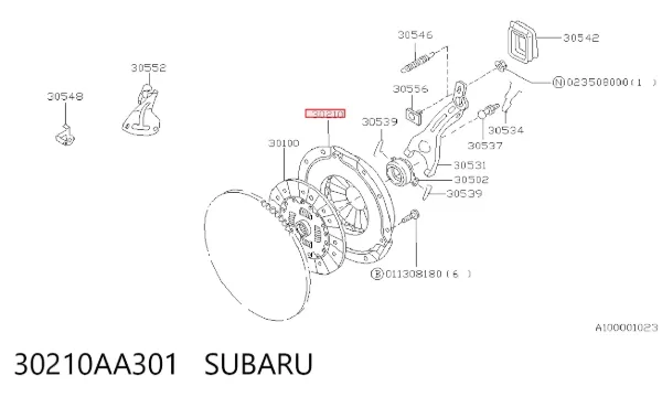 Plato de presión de embrague 30210AA301 Subaru