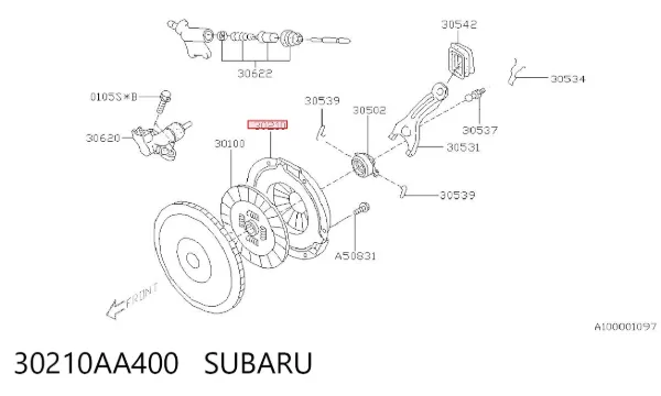 Plato de presión de embrague 30210AA400 Subaru