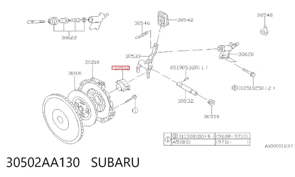 Cojinete de embrague 30502AA130 Subaru