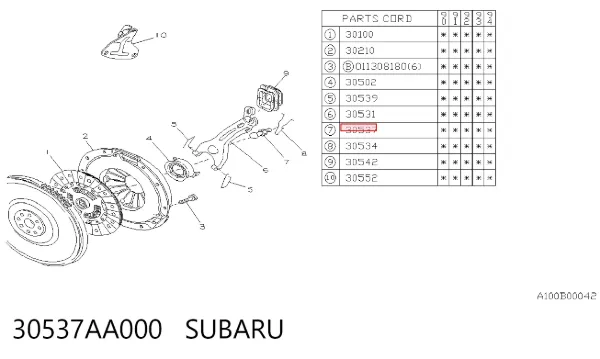  30537AA000 Subaru