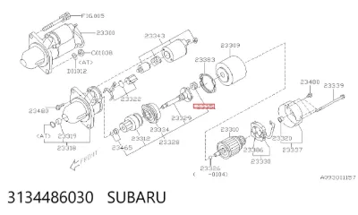 Piñón de arranque SUBARU 3134486030
