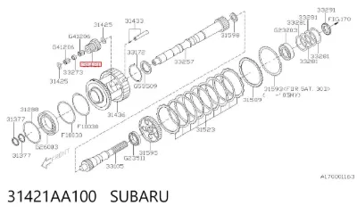 Engranaje de diferencial SUBARU 31421AA100