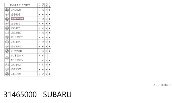  31465000 Subaru