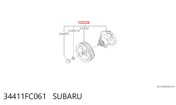 Bomba de dirección 34411FC061 Subaru