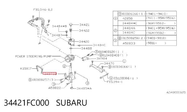  34421FC000 Subaru