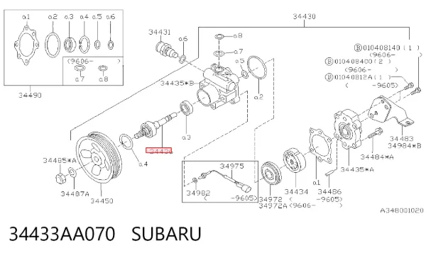  34433AA070 Subaru