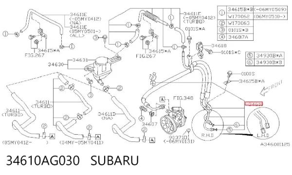  34610AG030 Subaru