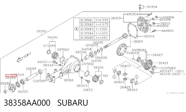  38358AA000 Subaru