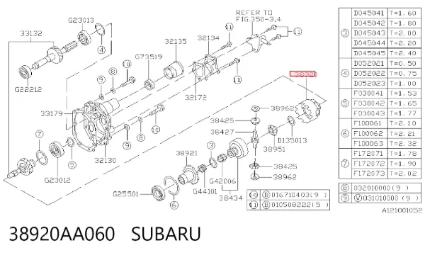  38920AA060 Subaru