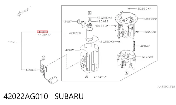 Bomba de gasolina 42022AG010 Subaru