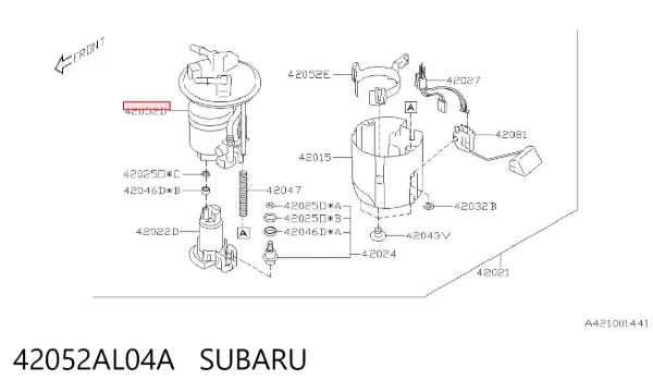 Filtro de combustible 42052AL04A Subaru
