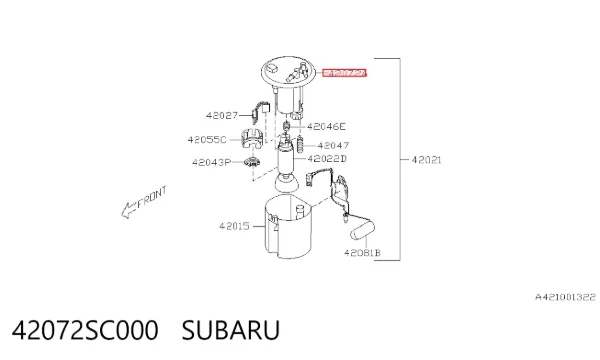 Filtro de combustible 42072SC000 Subaru