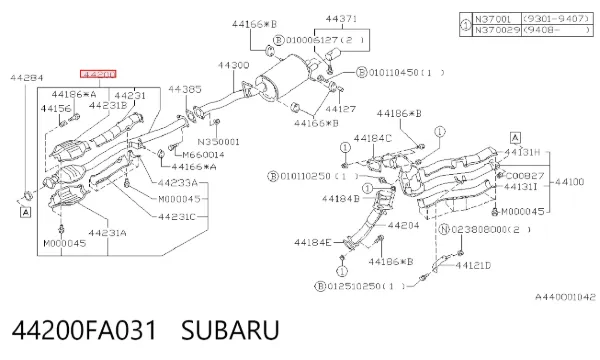 Catalizador 44200FA031 Subaru