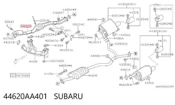 Catalizador 44620AA401 Subaru