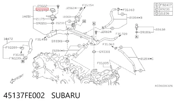 Tapa radiador 45137FE002 Subaru