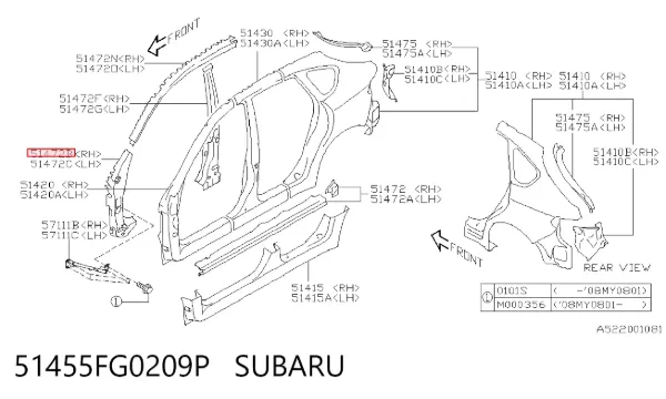  51455FG0209P Subaru