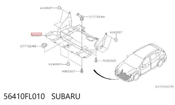 Protección motor / empotramiento 56410FL010 Subaru
