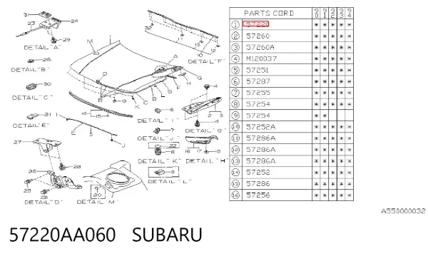 Capó Subaru Legacy I