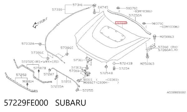 Capó Subaru Impreza II