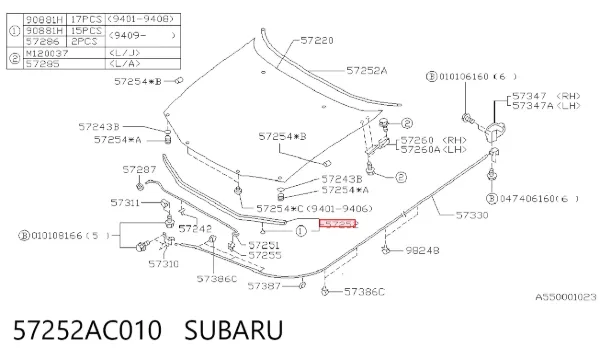  57252AC010 Subaru