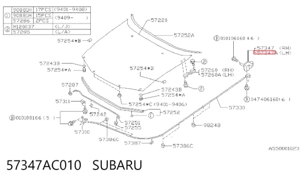  57347AC010 Subaru