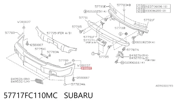 Paragolpes 57717FC110MC Subaru