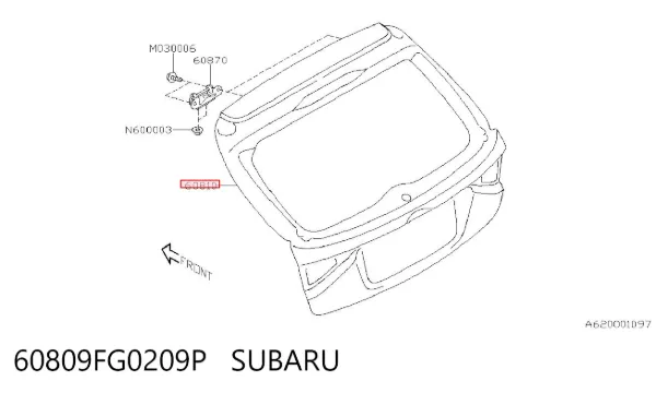 Puerta trasera 60809FG0209P Subaru