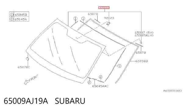 Parabrisas 65009AJ19A Subaru