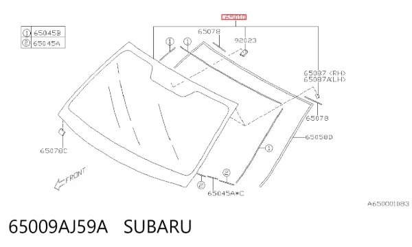 Parabrisas 65009AJ59A Subaru