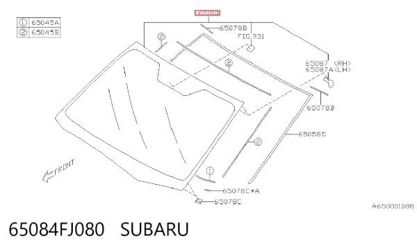 Parabrisas 65084FJ080 Subaru