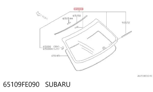 Luna trasera Subaru Impreza II