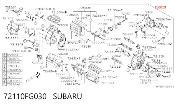  72110FG030 Subaru