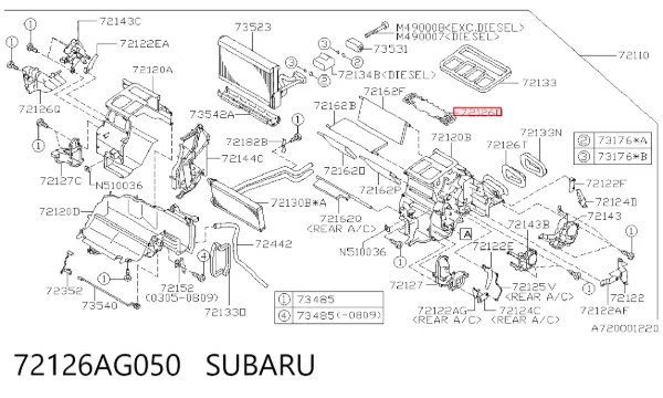  72126AG050 Subaru